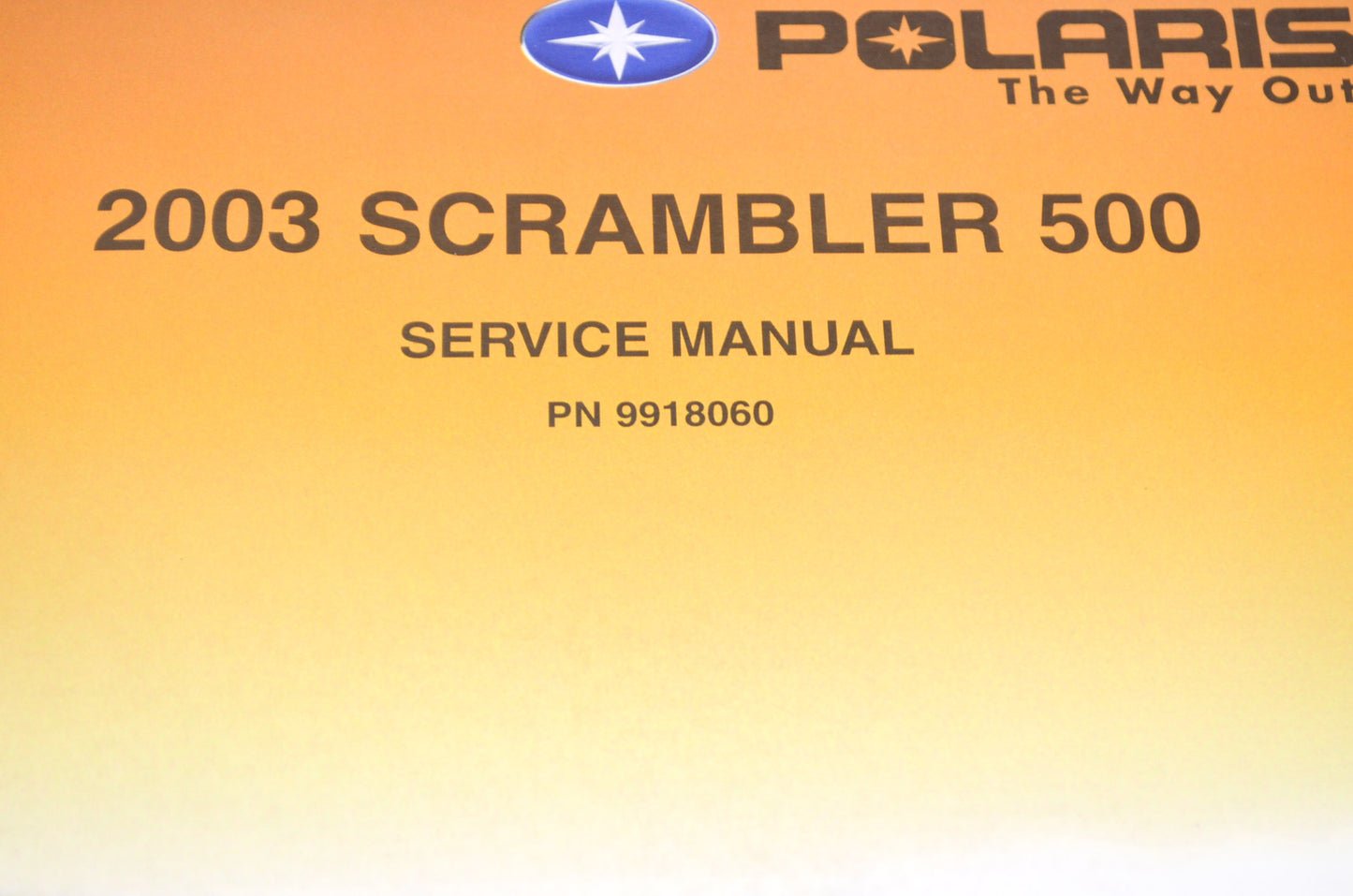 OEM Polaris 9918060 Service Manual 03 Scrambler 500 4X4