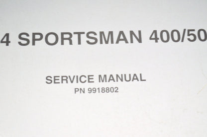 OEM Polaris 9918802 Service Manual 04 Sportsman 400/500