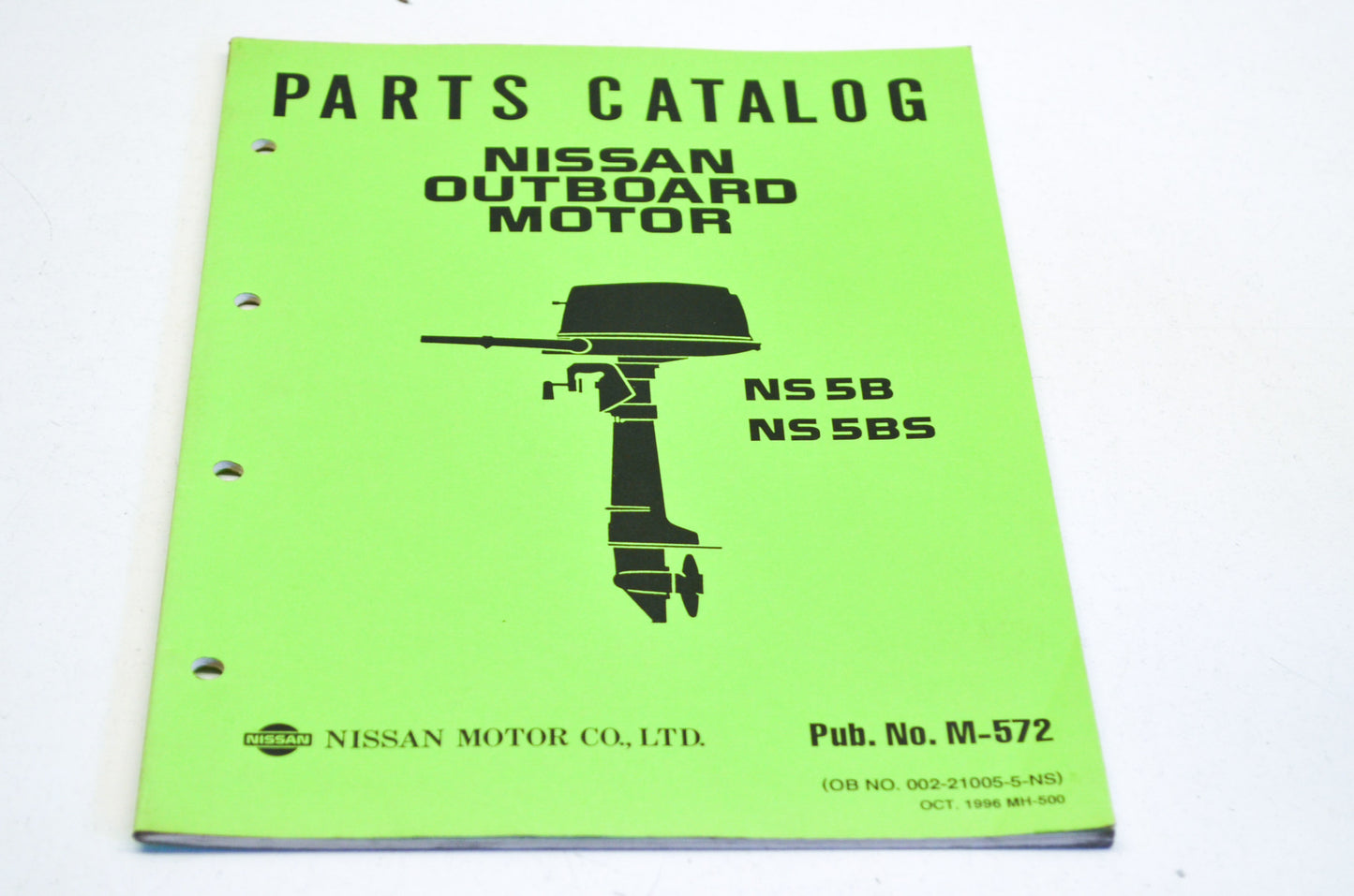 OEM Nissan Outboard Motor NS 5B NS5BS Parts Catalog Manual