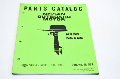 OEM Nissan Outboard Motor NS 5B NS5BS Parts Catalog Manual