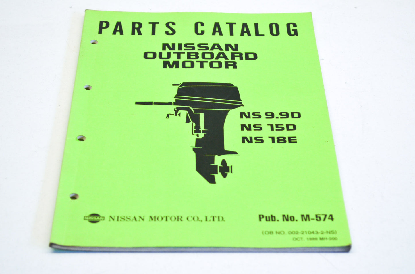 OEM Nissan Outboard Motor NS 9.9D NS 15D NS18E Parts Catalog Manual