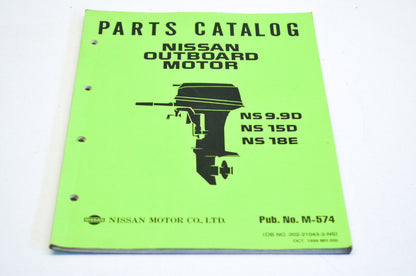 OEM Nissan Outboard Motor NS 9.9D NS 15D NS18E Parts Catalog Manual
