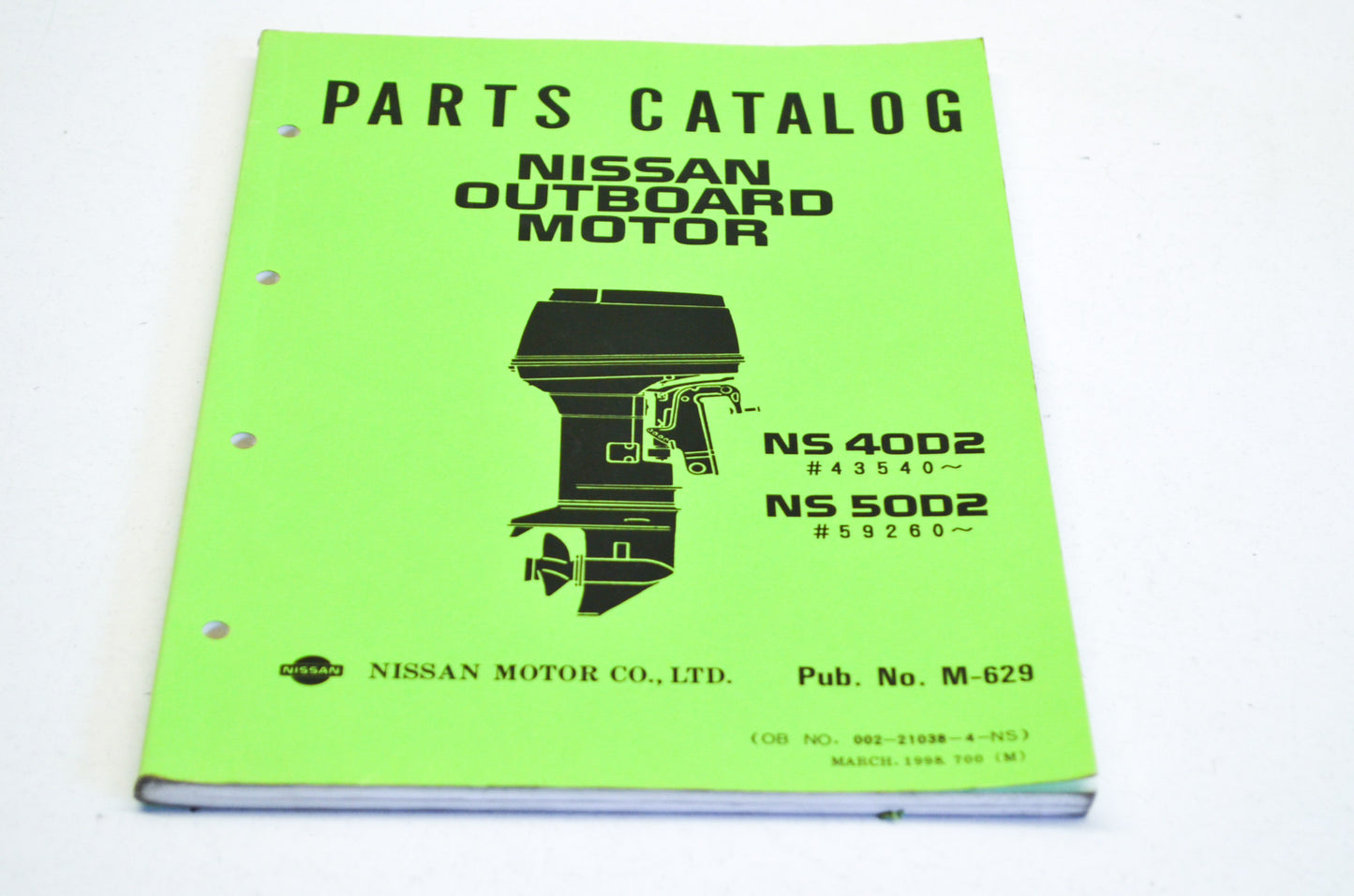 OEM Nissan Outboard Motor NS40D2/NS50D2 Parts Catalog Manual