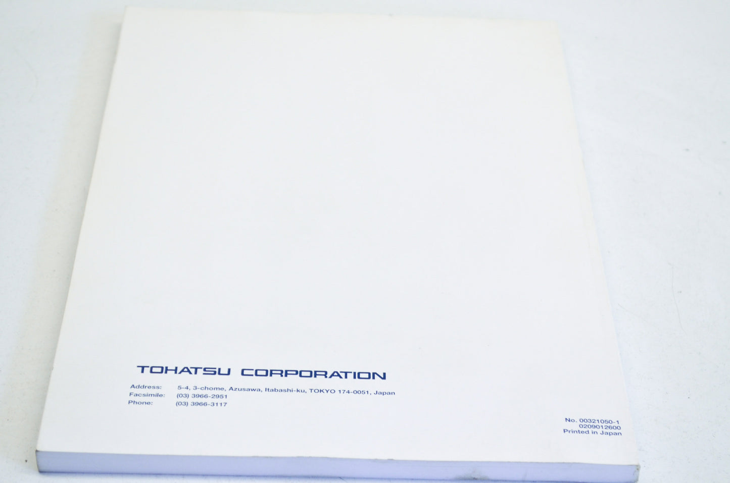 OEM Tohatsu 00321050-1 Outboard TLDI 40.50 Service Manual