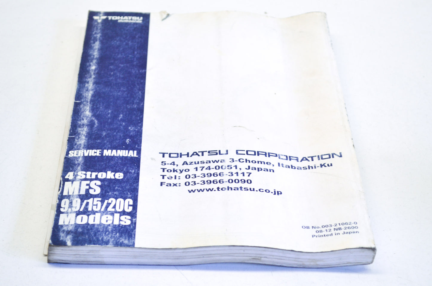 OEM Tohatsu Outboard 4 Stroke MFS 9.9/15/20C Service Manual