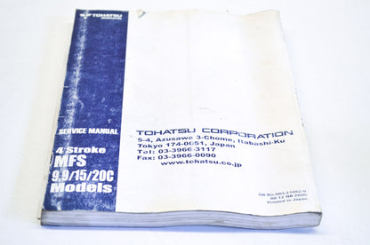 OEM Tohatsu Outboard 4 Stroke MFS 9.9/15/20C Service Manual