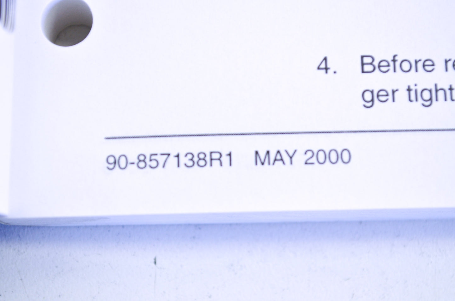 OEM Mercury 90-857138 1999 and Up 4/5/6 Four Stroke Service Manual