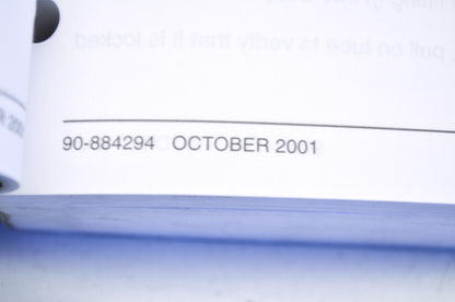 OEM Mercury 2002 225/250 2.0 Litre Work EFI Service Manual