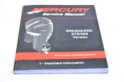 OEM Mercury 2008 220/225/250/275/300 Verado Service Manual #1 Important Informat