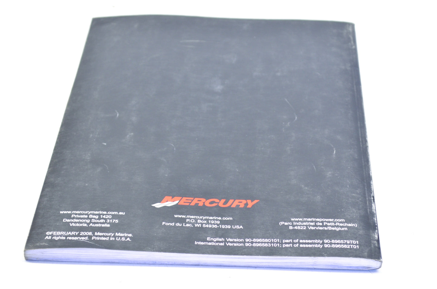 OEM Mercury 2008 220/225/250/275/300 Verado Service Manual #1 Important Informat