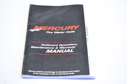 OEM Mercury 2001 115 4 Stroke Operation, Maintenance & Warranty Manual