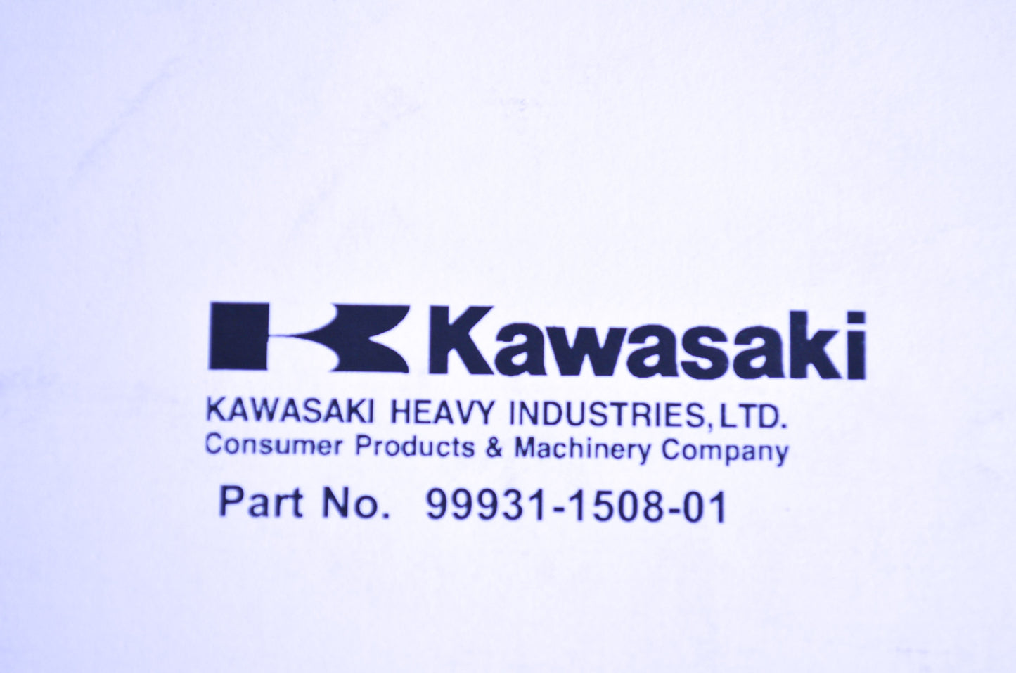 OEM Kawasaki 99931-1508-01 Assembly & Preparation Manual JT1500D NOS