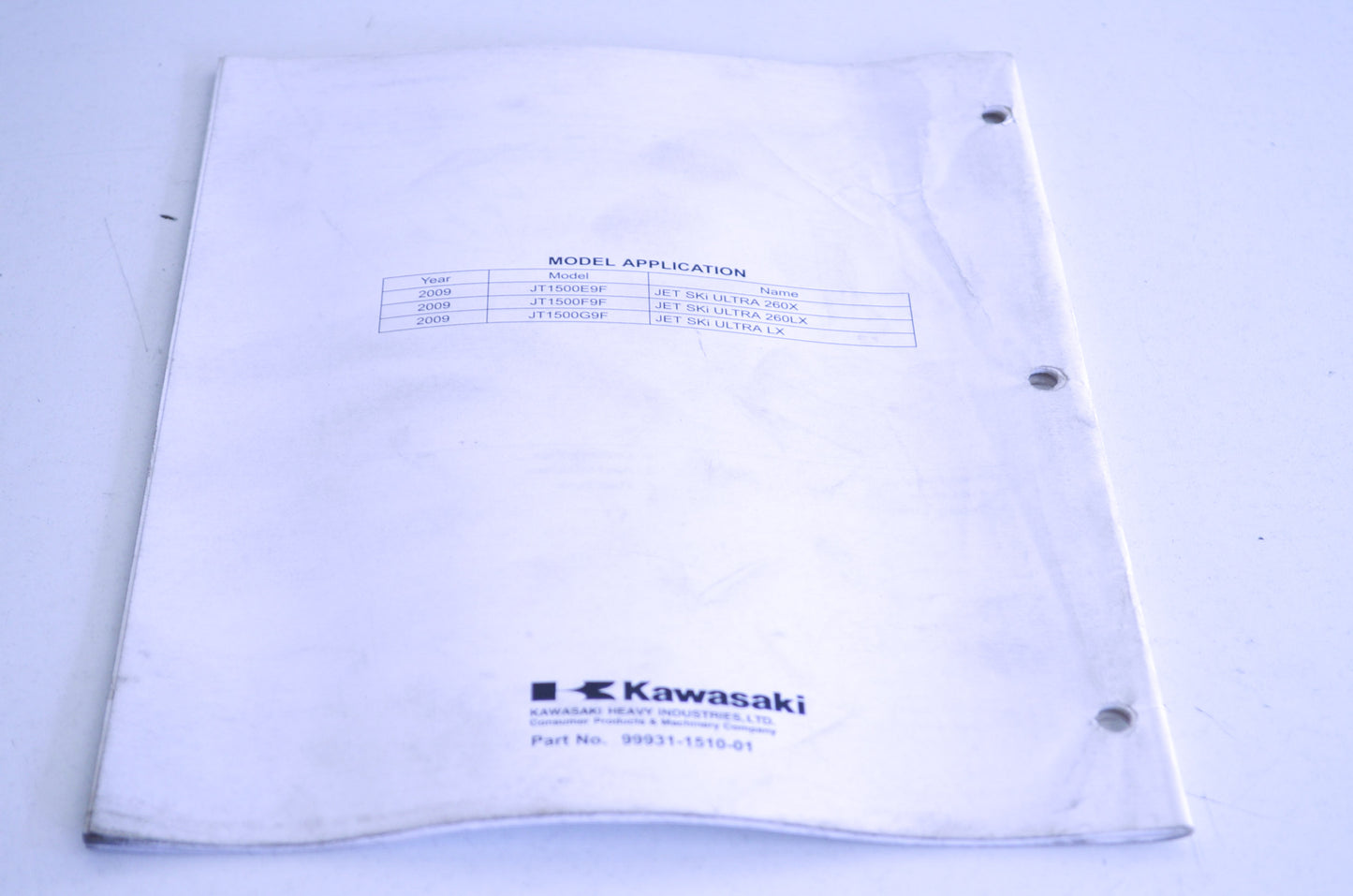 OEM Kawasaki 99931-1510-01 Assembly & Preparation Manual JT1500E/F/G
