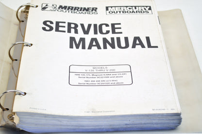 OEM Mercury 1990-1991 V-135 Thru V-200 Service Manual