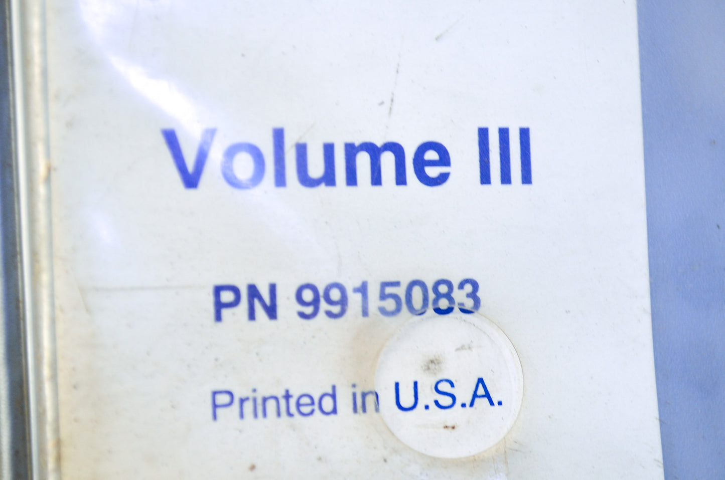 OEM Polaris 9915083 Service Manual ATV Vol. III