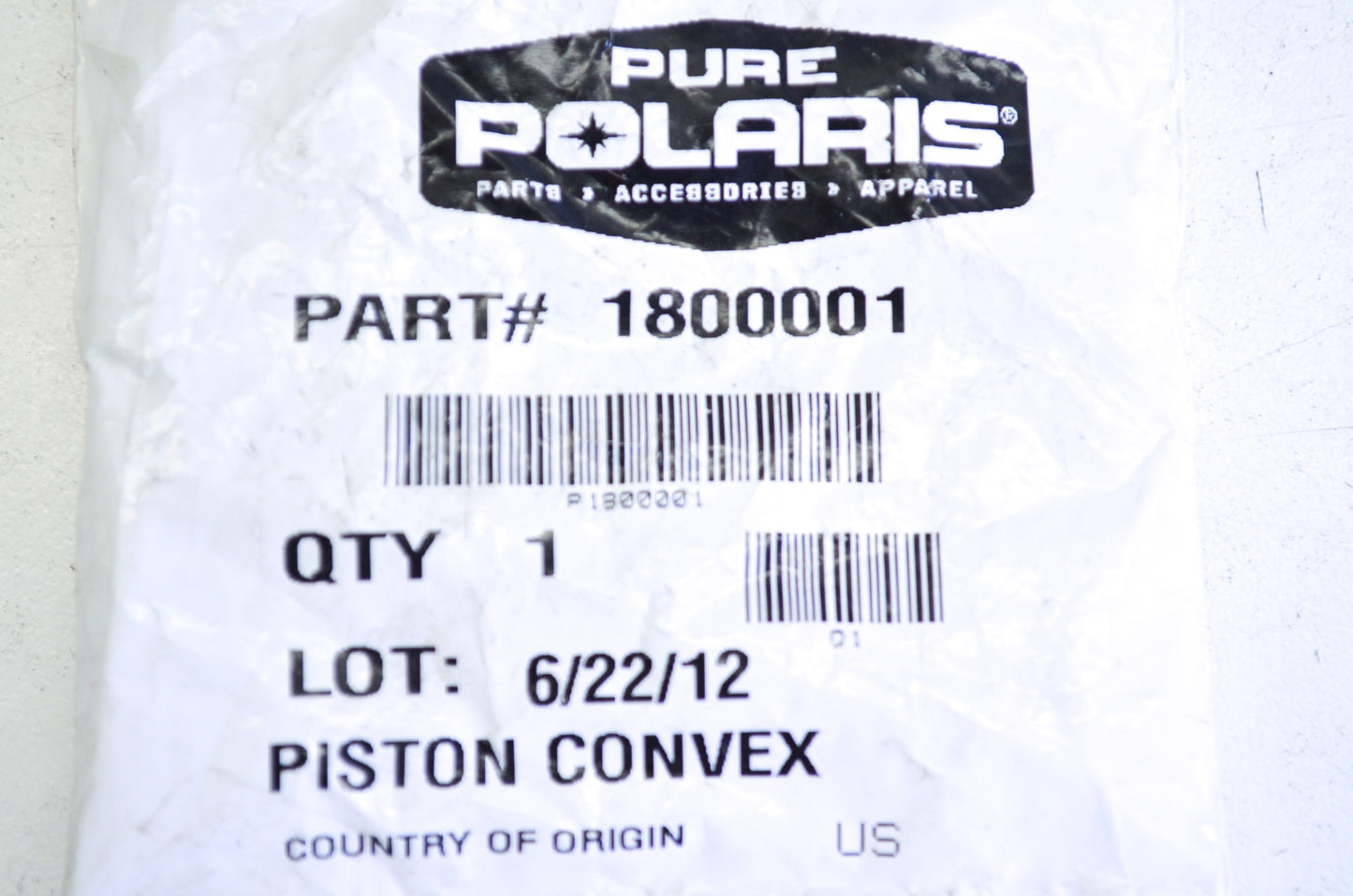 OEM Polaris 1800001 Piston Convex NOS