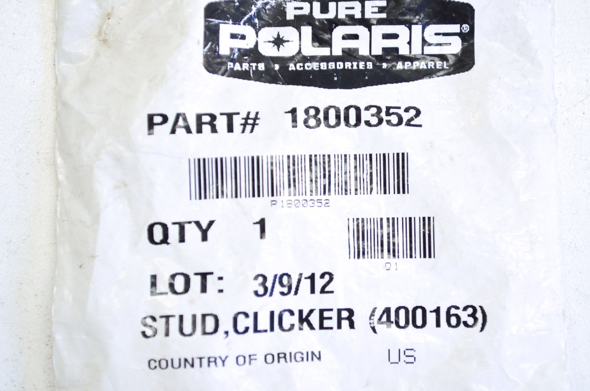OEM Polaris 1800352 Clicker Stud NOS