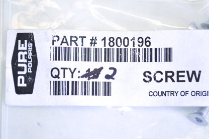 OEM Polaris 1800196 Screw Qty 2 NOS