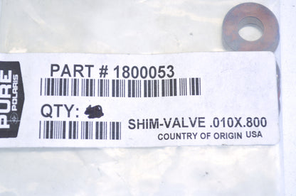 OEM Polaris 1800053 Valve Shim .010X.800 NOS