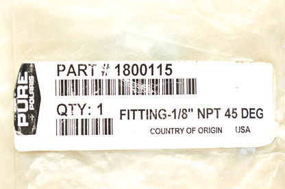 OEM Polaris 1800115 1/8'' NPT 45 Degree Rear Shock Fitting NOS