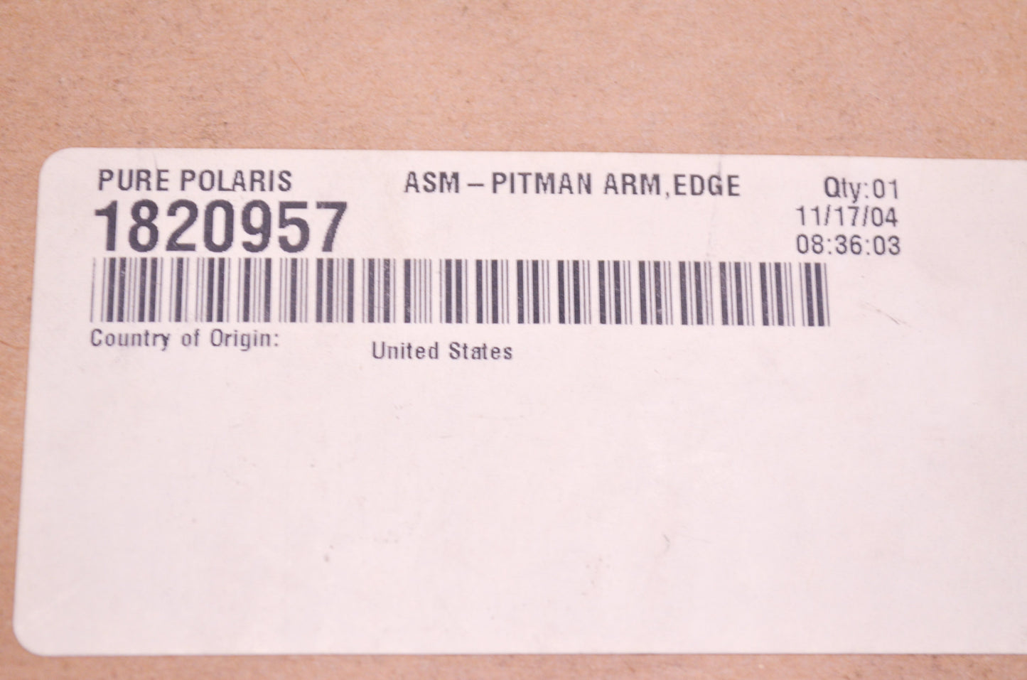 OEM Polaris 1820957 Pitman Arm Assembly NOS