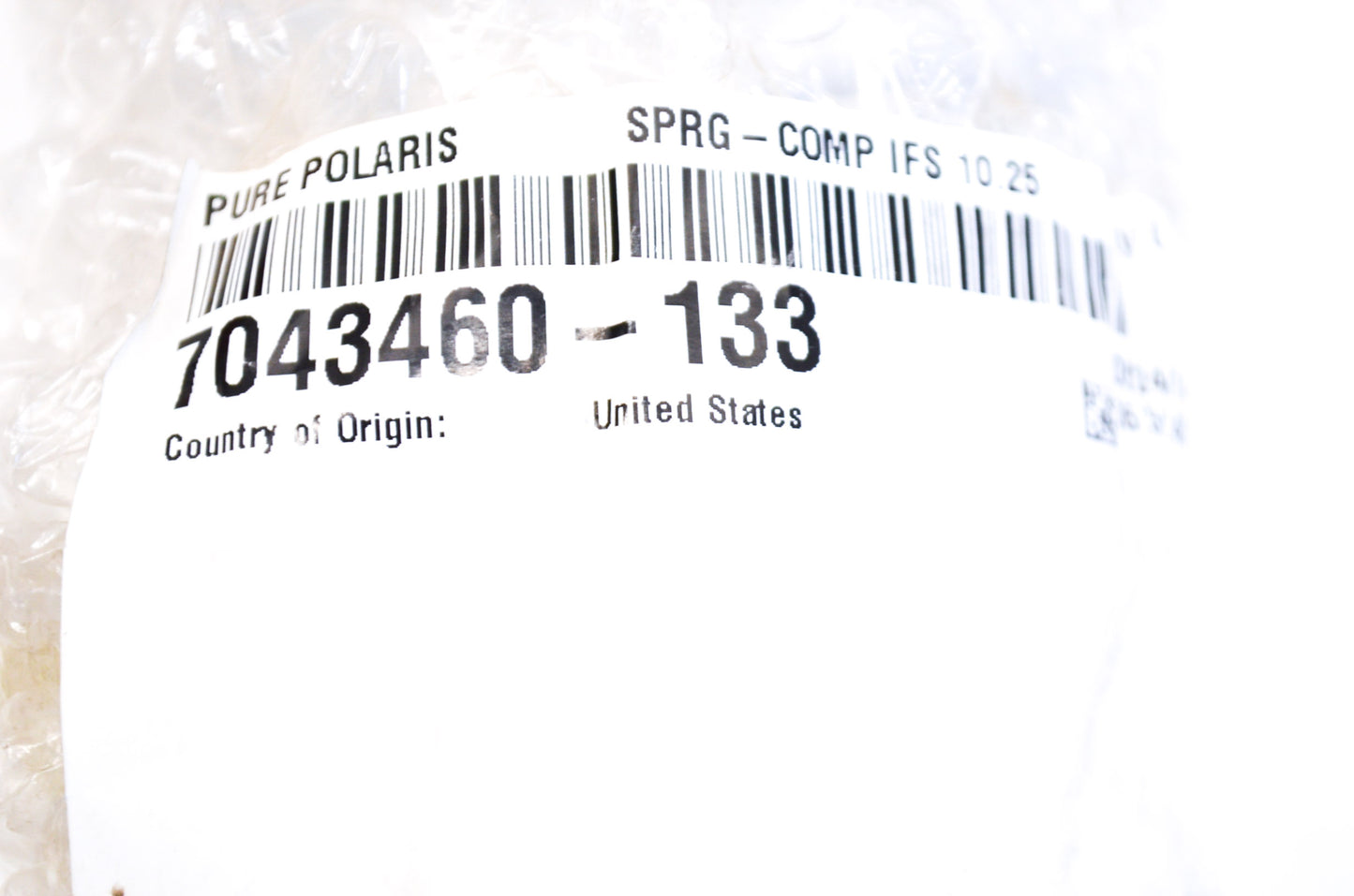 New OEM Polaris White Compression Spring NOS