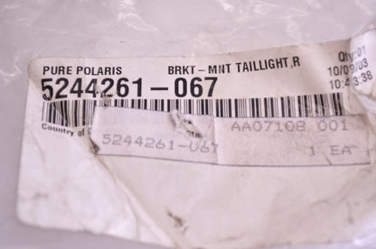 OEM Polaris 5244261-067 Black Riveted Mounting Tail Light Bracket NOS