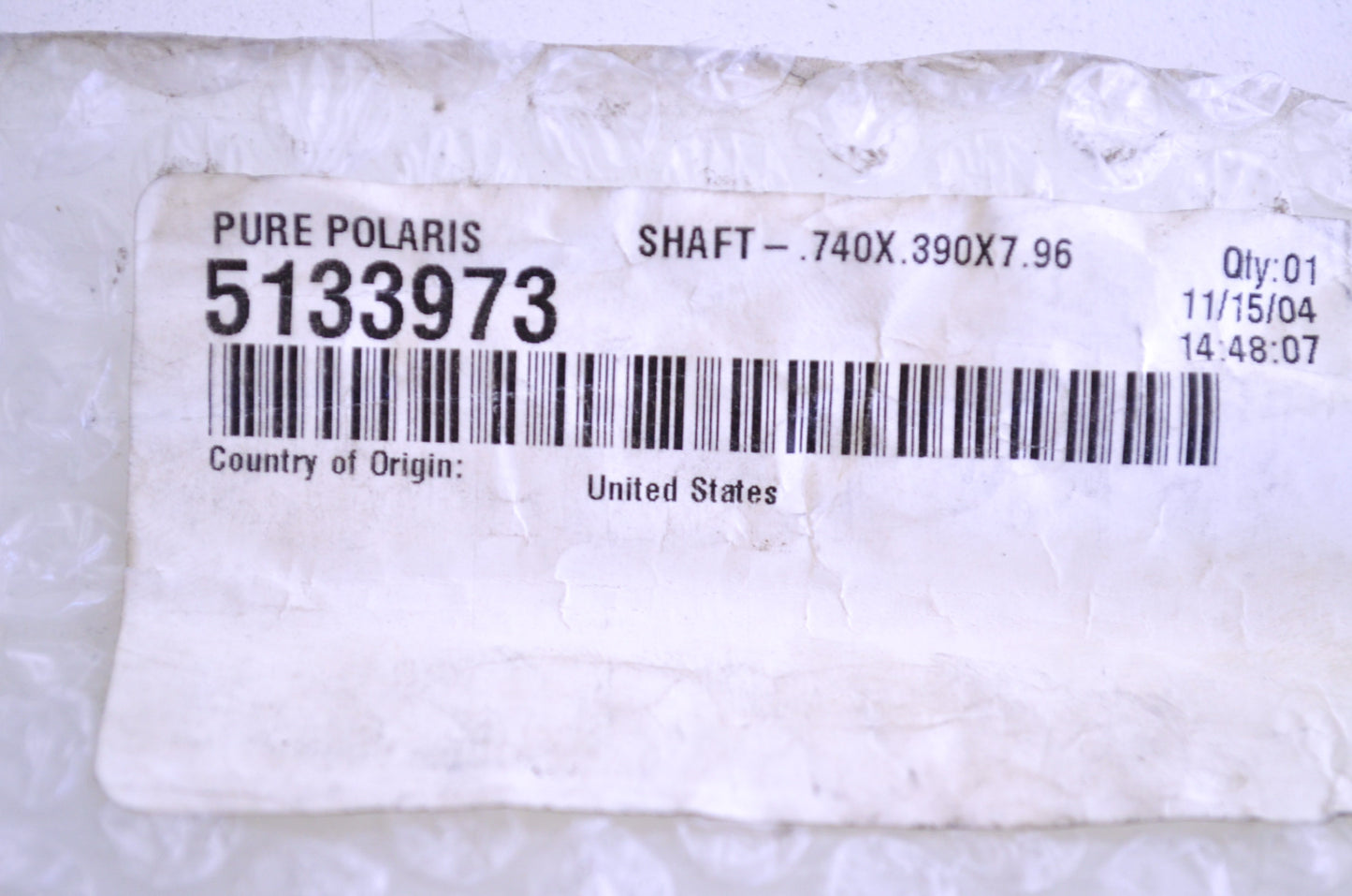 New OEM Polaris Shaft NOS