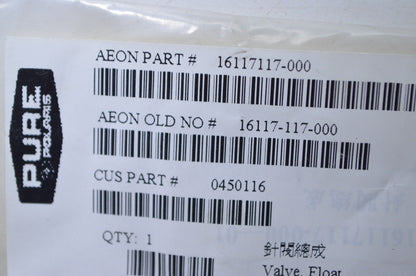 OEM Polaris 450116 Needle Valve Set NOS