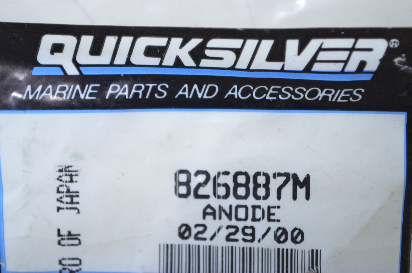 OEM Mercury 826887M, 826887 Anode NOS