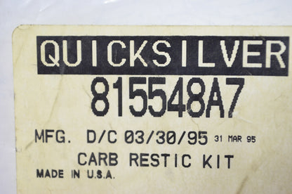 OEM Mercury 815548A7 36 HP Carb Restrictor Kit NOS