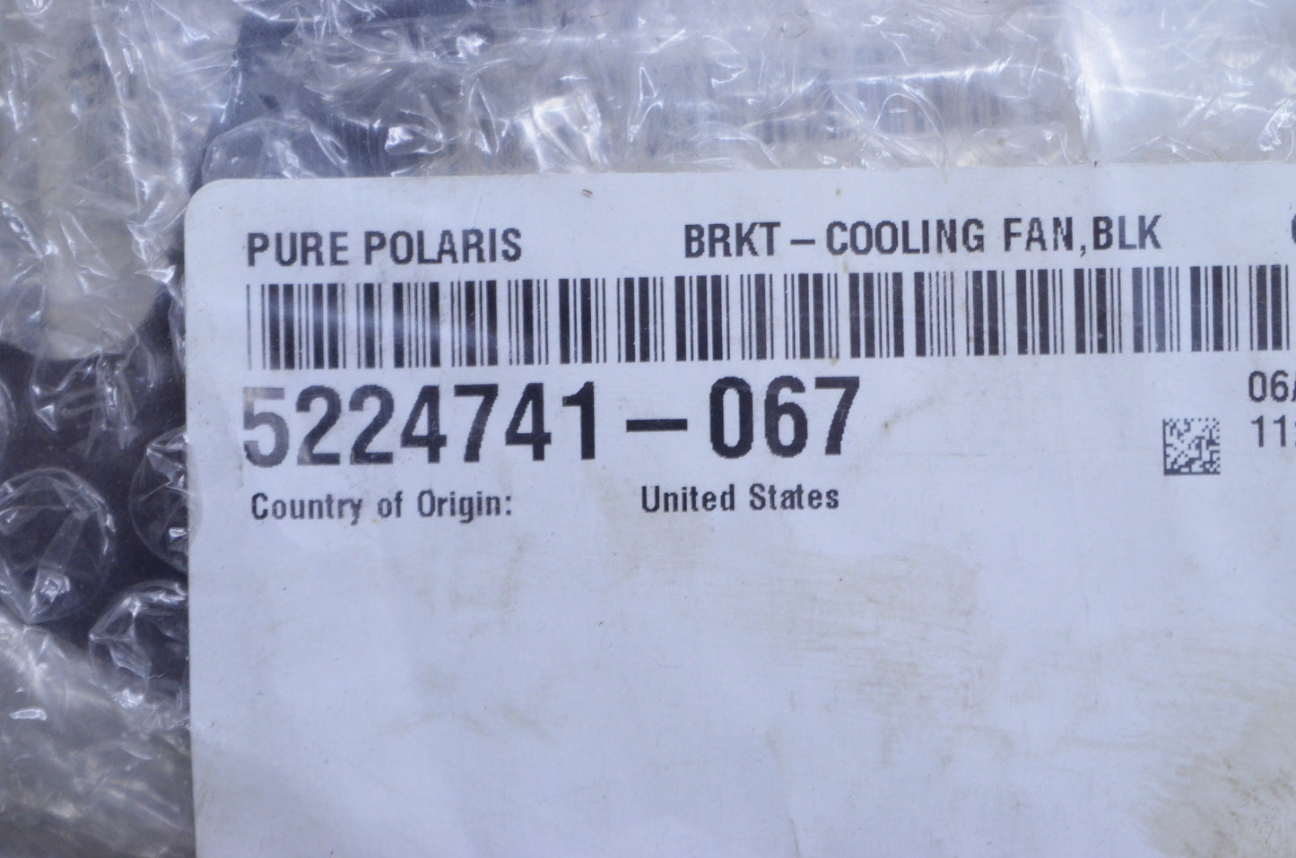 OEM Polaris 5224741-067 Black Cooling Fan Bracket NOS
