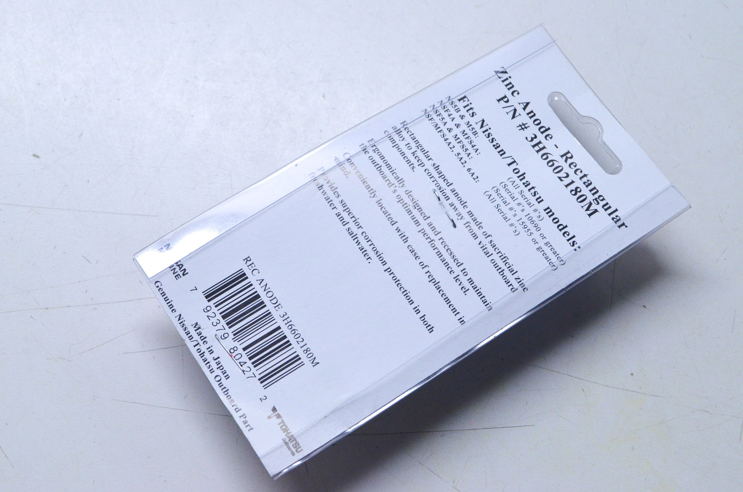 New OEM Nissan Tohatsu Zinc Anode NOS