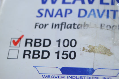 Weaver RBD100 Rbd100 Snap Davit Kit NOS
