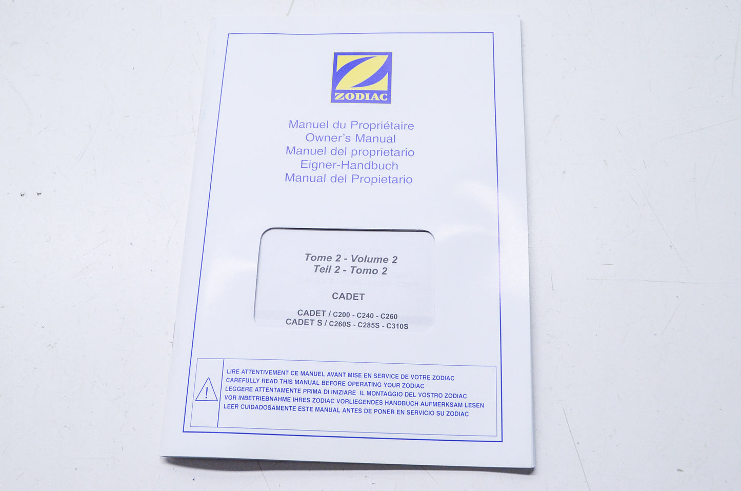 Zodiac Z7136 Cadet/S Owner's Manual Volume 2 NOS