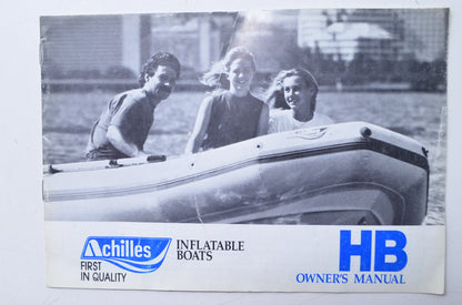 Achilles HB-1 1992 Hard Bottom Owner's Manual NOS