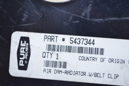 OEM Polaris 5437344 Radiator Arm Dam w/ Belt Clip NOS