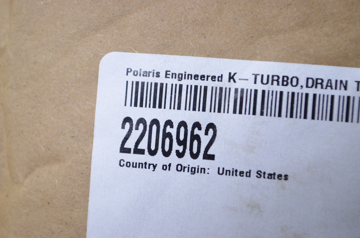 OEM Polaris 2206962 Turbo Drain Tube Kit NOS