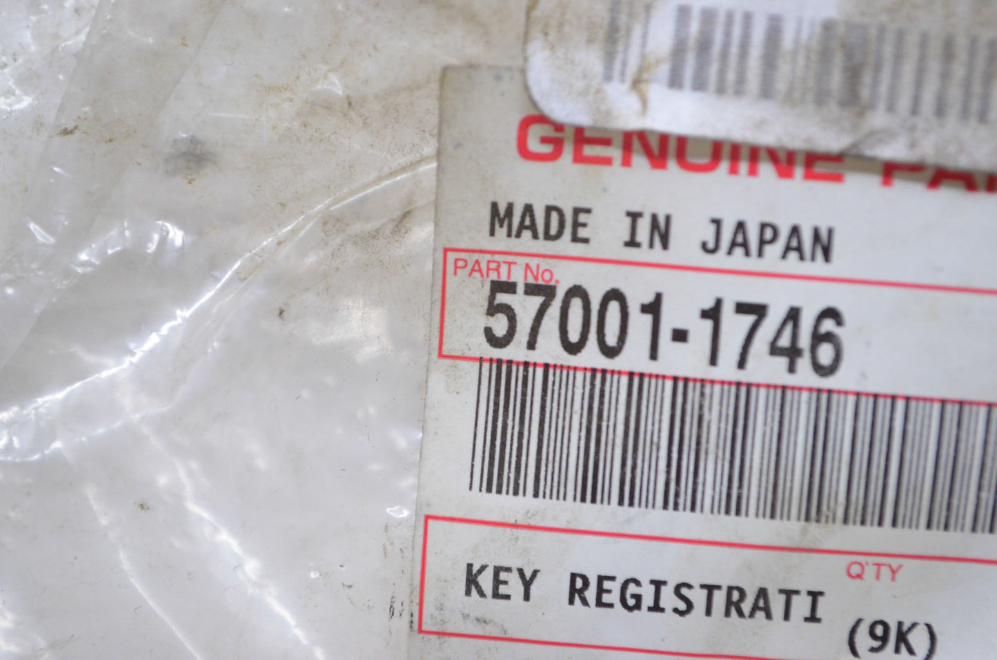 New OEM Kawasaki Key Reg Adapter NOS