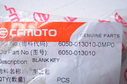 New CFMoto Blank Key QTY 2 NOS