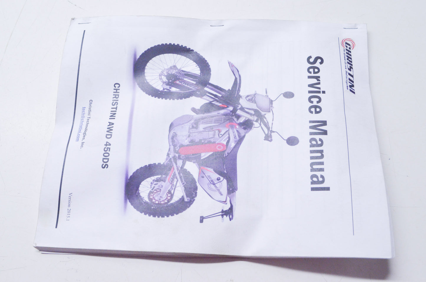 New Christini AWD 450DS Service Manual NOS