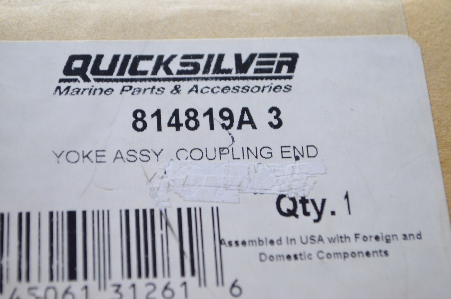 OEM Mercury 814819A 3 Coupling End Yoke Assembly NOS