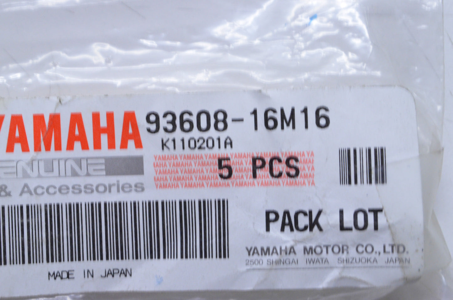 OEM Yamaha 93608-16M16-00 Dowel Pin Qty 3 NOS