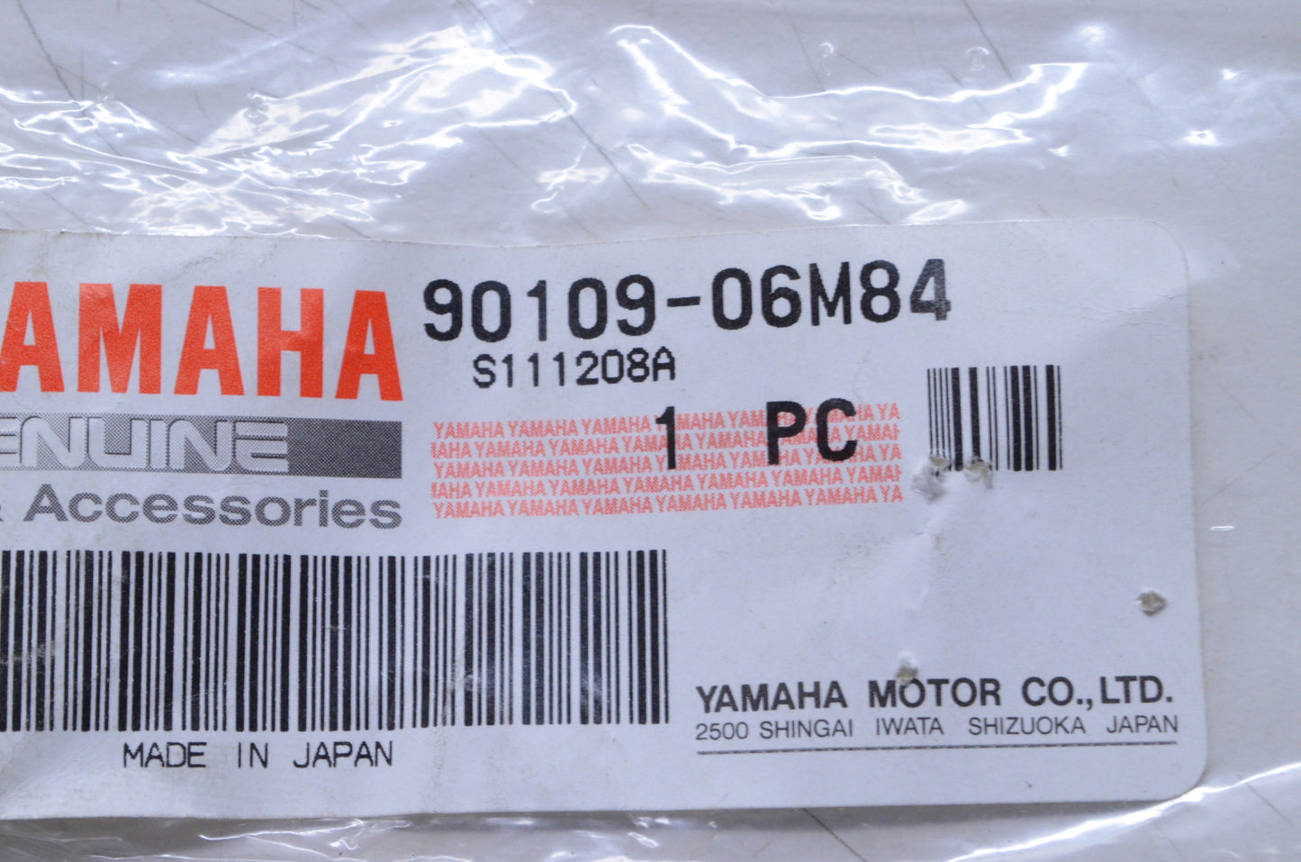 OEM Yamaha 90109-06M84-00 Bolt NOS