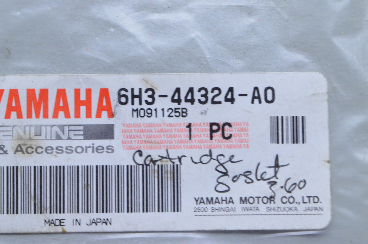OEM Yamaha 6H3-44324-A0-00 Cartridge Gasket NOS