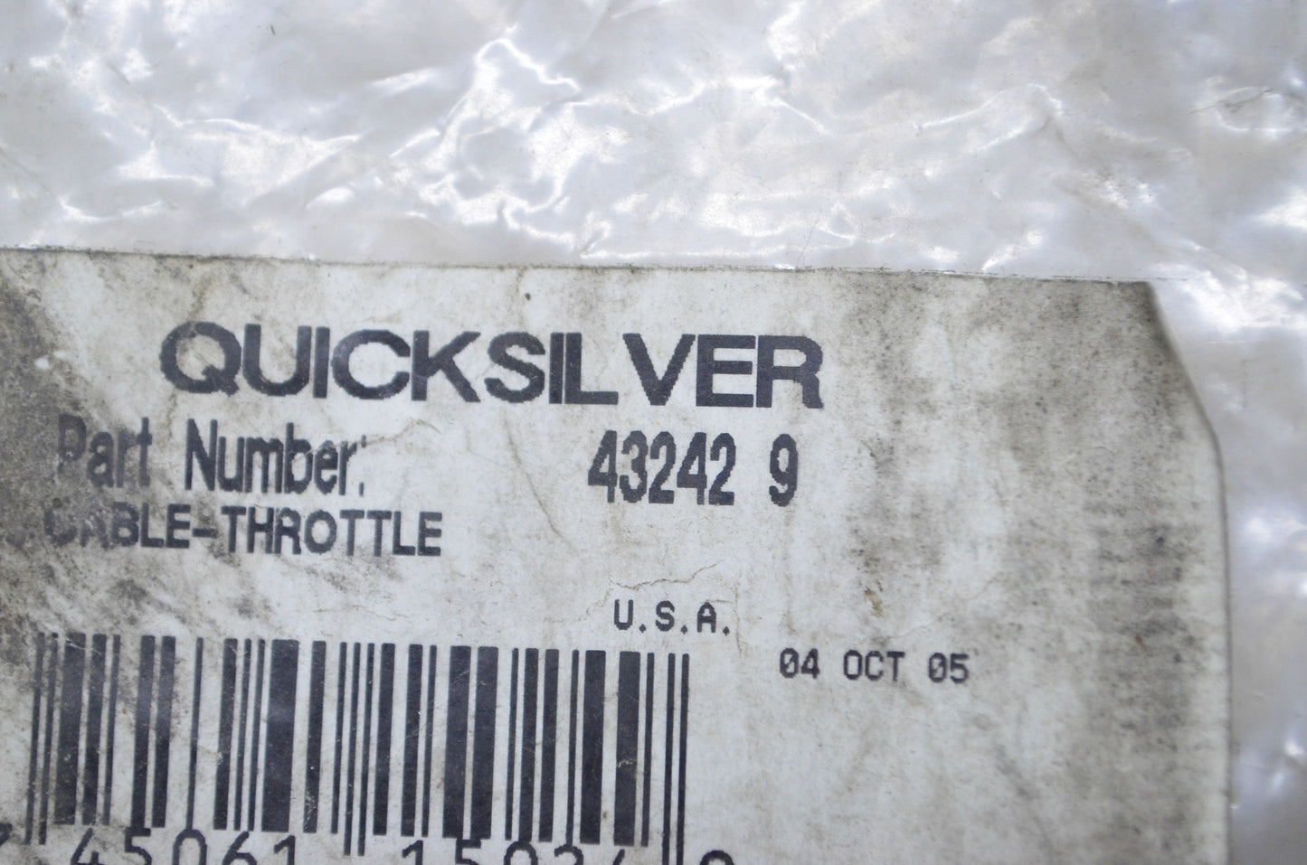 New OEM Mercury Throttle Cable NOS