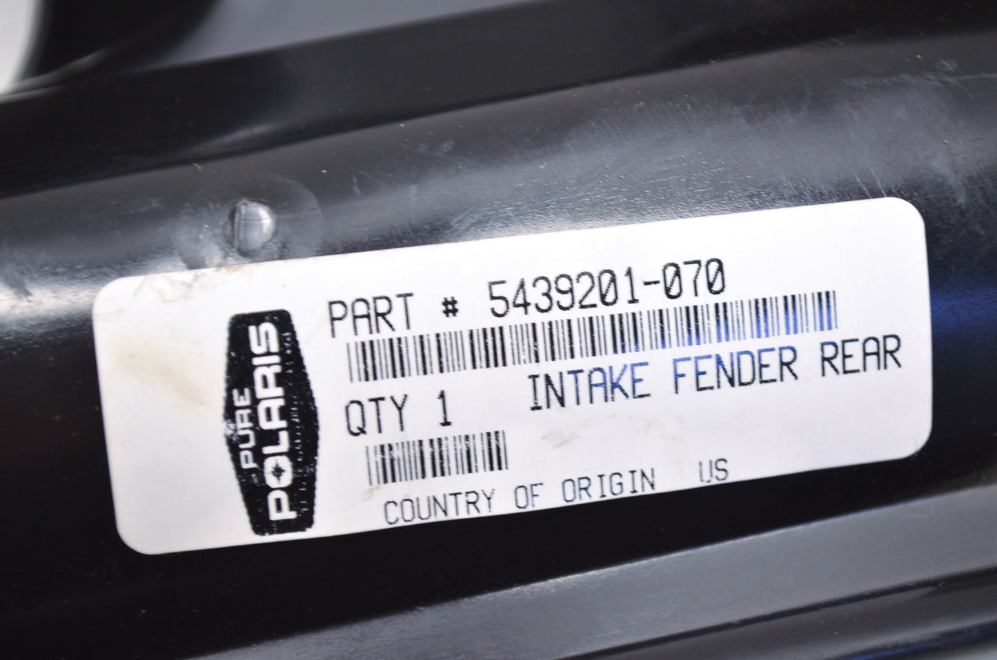OEM Polaris 5439201-070 Black Rear Fender Intake NOS