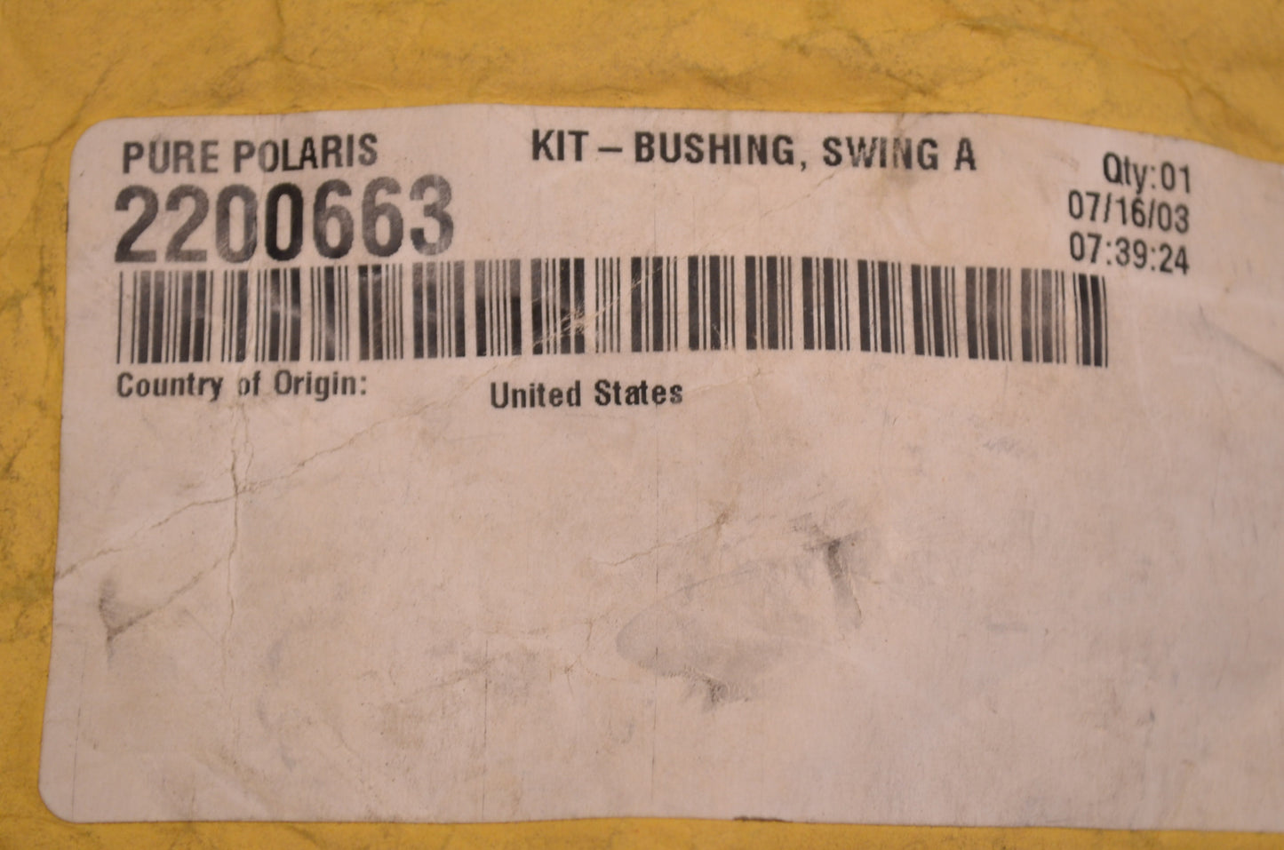 OEM Polaris 2200663 Swing Arm Bushing Kit NOS