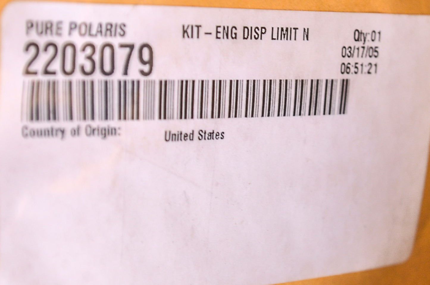 OEM Polaris 2203079 Snowmobile Engine Mounting Kit NOS
