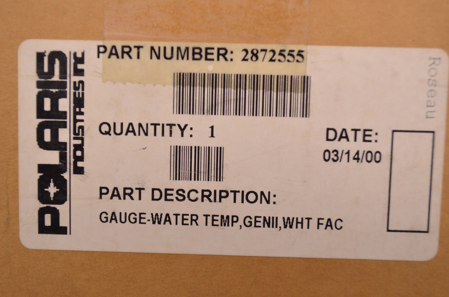 New OEM Polaris Water Temperature Gauge Assembly NOS